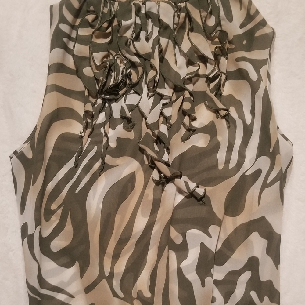 Camouflage Sleeveless Top